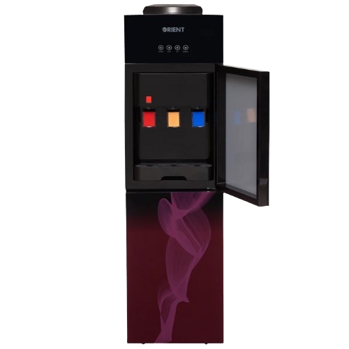 Orient Crystal 3 Taps Purple Glass Door Water Dispenser