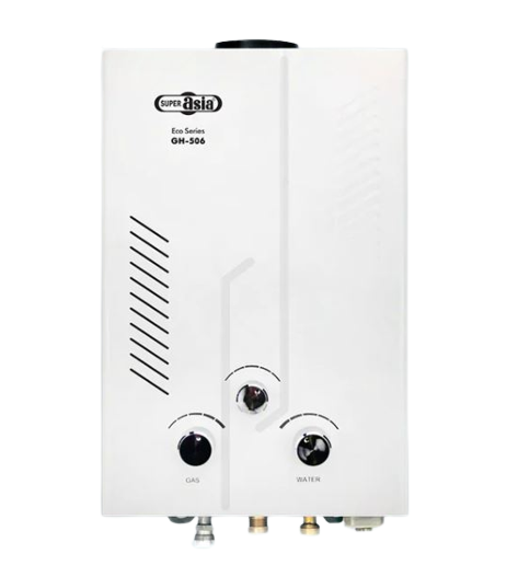 Super Asia Instant Geyser GH-506 (Eco Series) NG/LPG 6 Liters